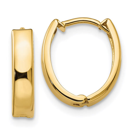 14k Polished Hinged Hoop Earrings