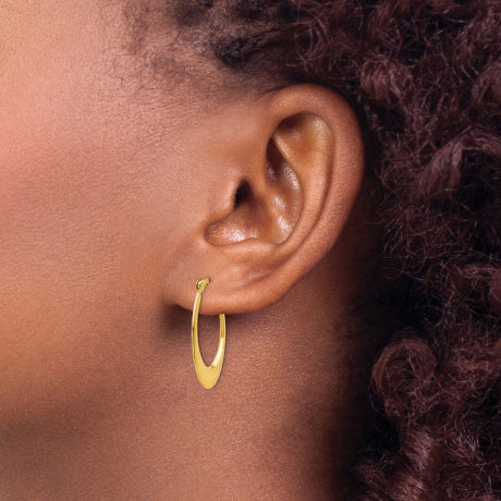 14K Polished Hoop Earrings