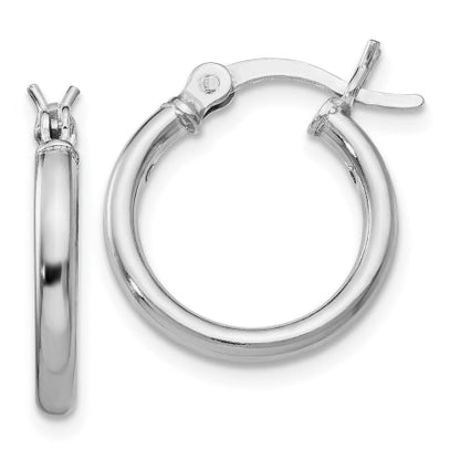 Sterling Silver Polished Hinged Hoop Earrings