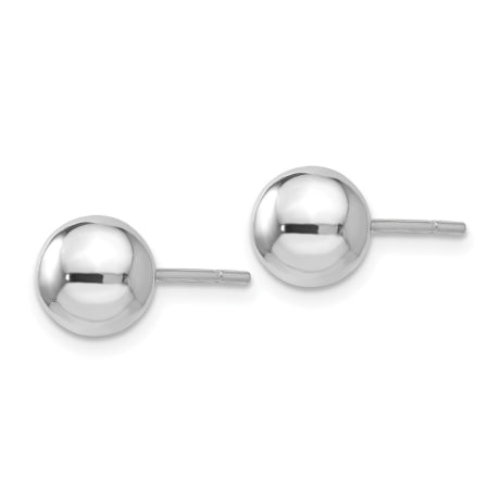 Sterling Silve 7mm Polished Ball Post Earrings