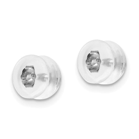 Silicone Sliders 14K WG ScrewBack Mushroom 1 Pair