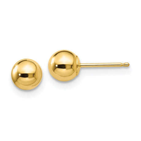 14k Polished 5mm Ball Post Earrings