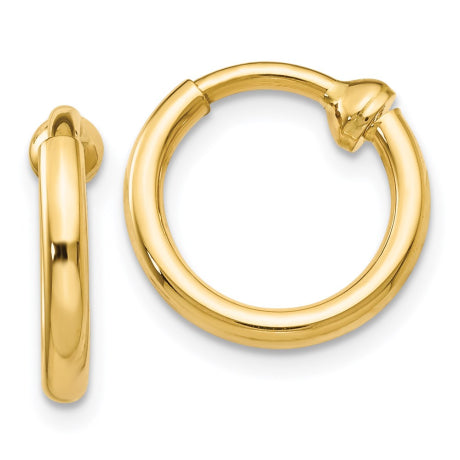 14k Non-Pierced Hoop Earrings