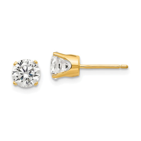 14k 5.5mm CZ stud earrings