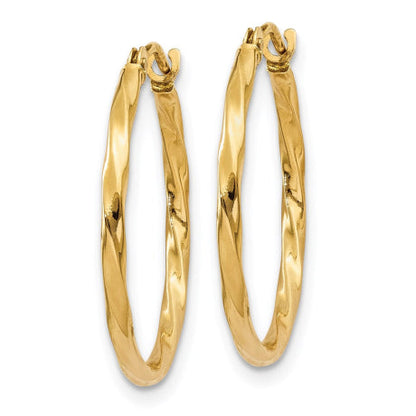 14k Twist Hoop Earrings