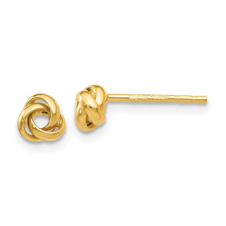 14k Polished Knot Post Earrings