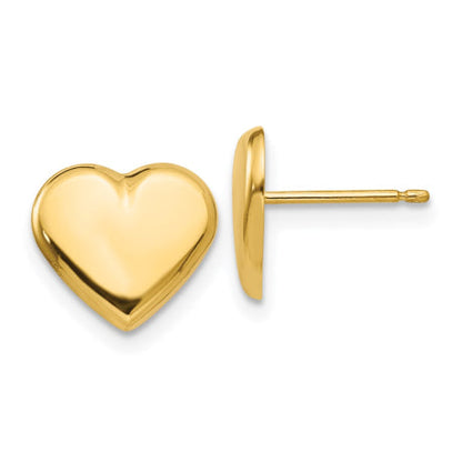 14k Heart Post Earrings