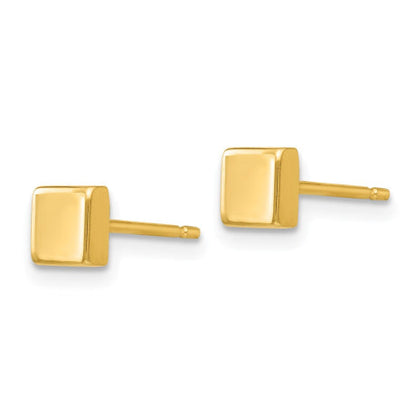 14k Polished Square Post Ear