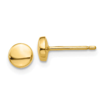 14k Polished Half Ball Post Earrings