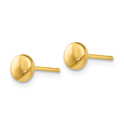 14k Polished Half Ball Post Earrings