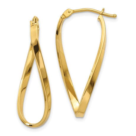 14k Small Twisted Earrings