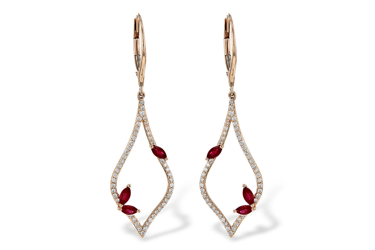 Ruby Teardrop Earrings