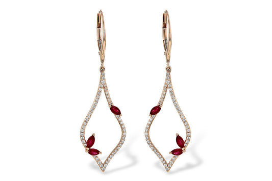 Ruby Teardrop Earrings