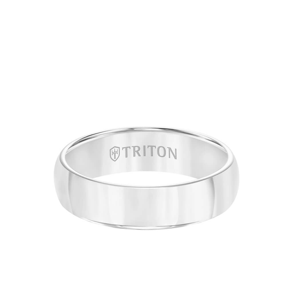 6MM Tungsten Carbide Ring - Domed Bright Finish and Round Edge