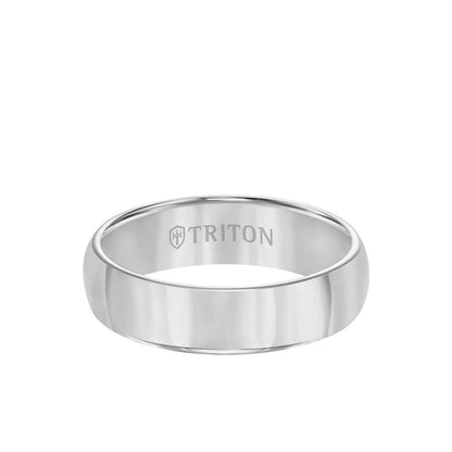 6MM Tungsten Carbide Ring - Domed Bright Finish and Round Edge