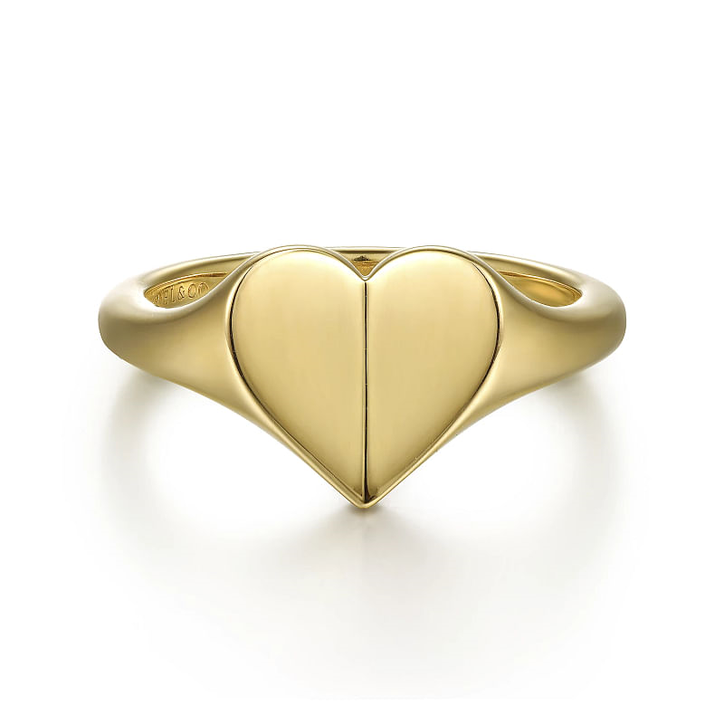 Gabriel & Co | 14K Yellow Gold Heart Ring