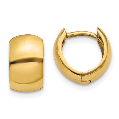 14k Round Hinged Hoop Earrings