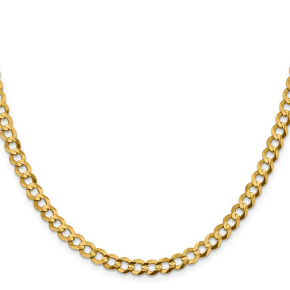 14K 20 inch 5.9mm Lightweight Flat Cuban with Lobster Clasp Chain