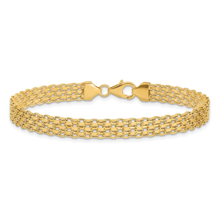 14k Polished Fancy Link Bracelet