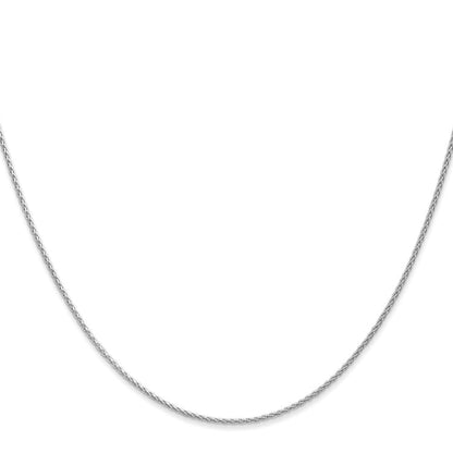 14K White Gold 16 inch 1.2mm Parisian Wheat with Lobster Clasp Chain