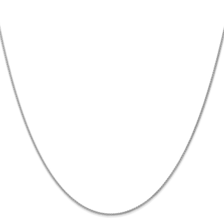 14K White Gold 18 inch 1.05mm Spiga with Lobster Clasp Chain