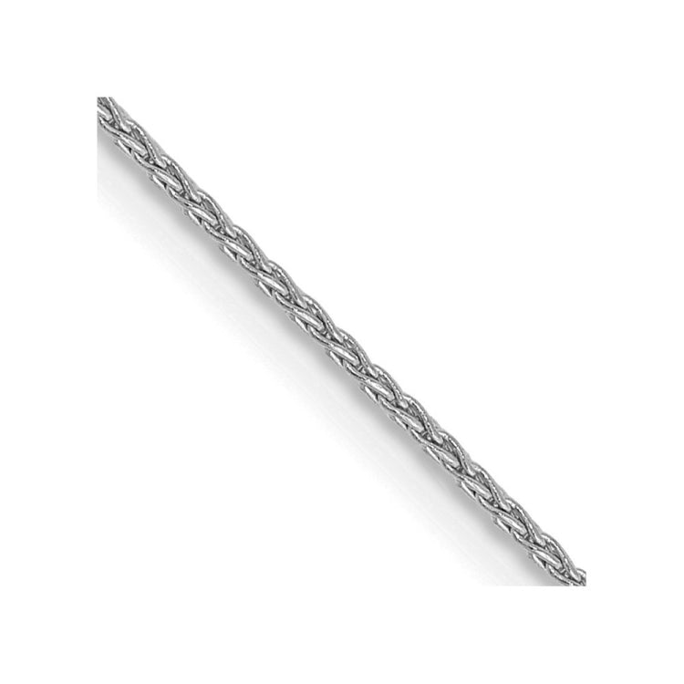 14K White Gold 18 inch 1mm Parisian Wheat with Lobster Clasp Chain