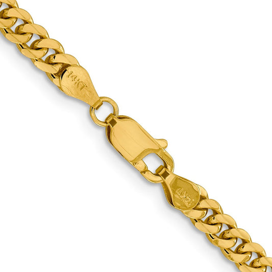 14K 22 inch 4.25mm Solid Miami Cuban Link with Lobster Clasp Chain