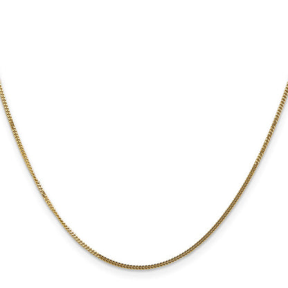 14K 18 inch 1.4mm Curb with Spring Ring Clasp Pendant Chain