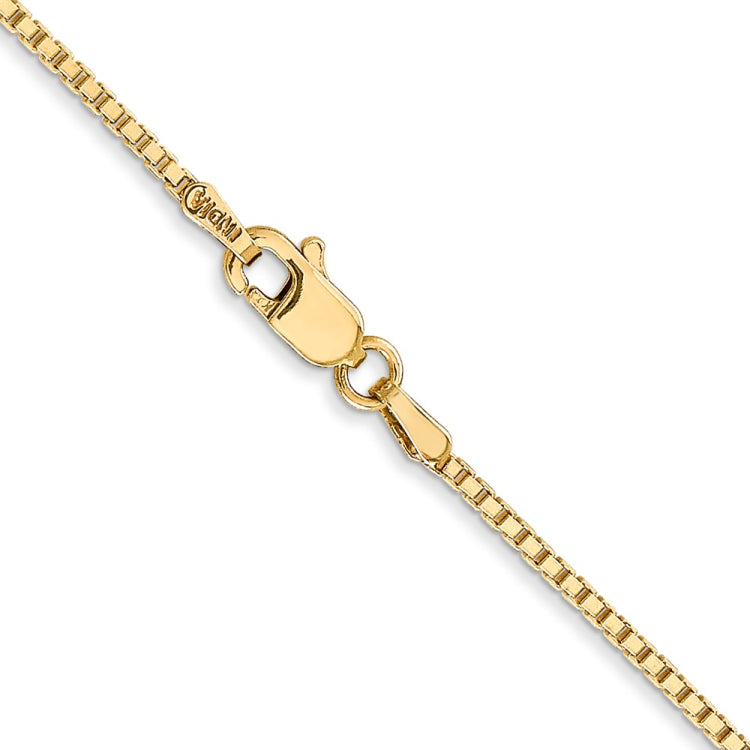 14K 20 inch 1.3mm Box with Lobster Clasp Chain