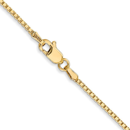 14K 24 inch 1.4mm Box with Lobster Clasp Chain