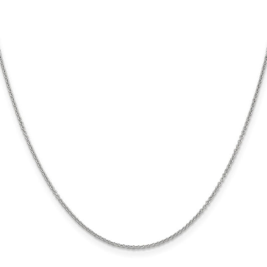 14K White Gold 24 inch 1.2mm Cable with Lobster Clasp Chain