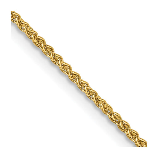 14K 24 inch 1.25mm Spiga with Lobster Clasp Chain