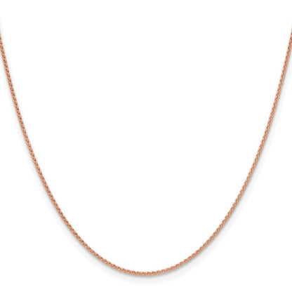 14K Rose Gold 18 inch 1.25mm Solid Polished Spiga with Lobster Clasp Chain