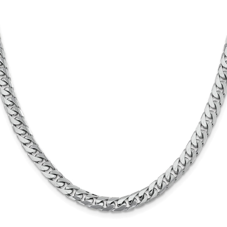 14k WG 6.25mm Solid Miami Cuban Chain