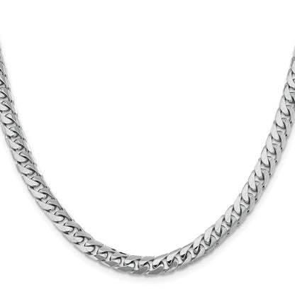 14k WG 6.25mm Solid Miami Cuban Chain