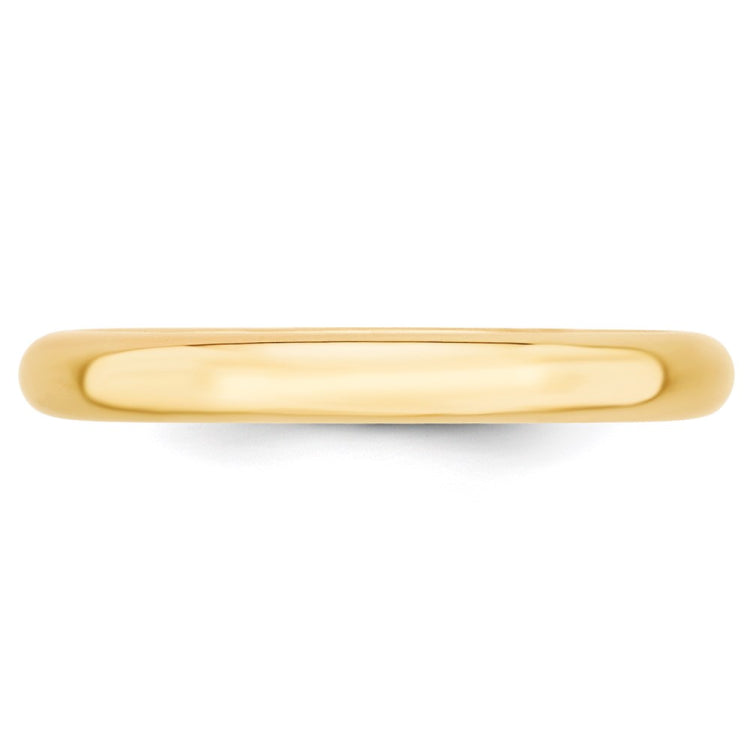 14k Yellow Gold 3mm Standard Weight Comfort Fit Wedding Band Size 8