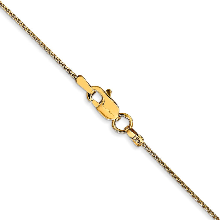 14k 20 inch 1mm Parisian Wheat with Lobster Clasp Chain