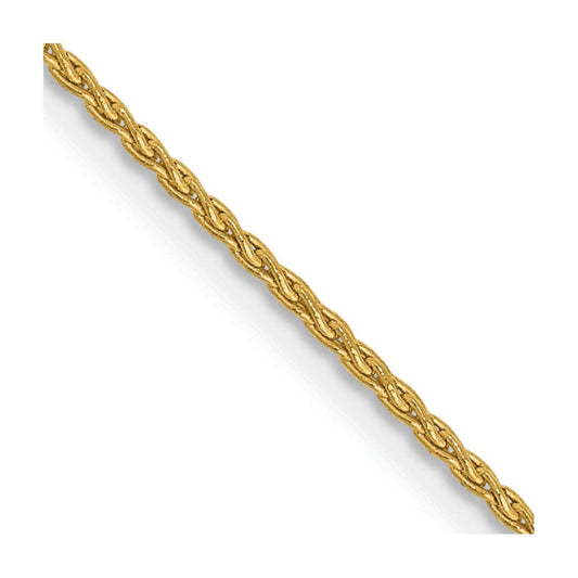 14k 20 inch 1.2mm Parisian Wheat with Lobster Clasp Chain