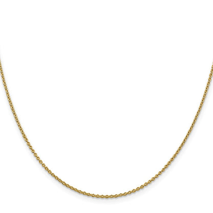 14K 20 inch 1.4mm Forzantine Cable with Lobster Clasp Chain