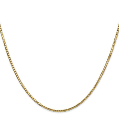 14K 26 inch 1.5mm Box with Lobster Clasp Chain