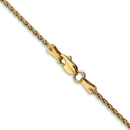 14k 18 inch 1.5mm Parisian Wheat with Lobster Clasp Chain