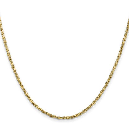 14k 20 inch 2.25mm Parisian Wheat with Lobster Clasp Chain