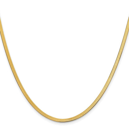 14k 2.5mm Silky Herringbone Chain