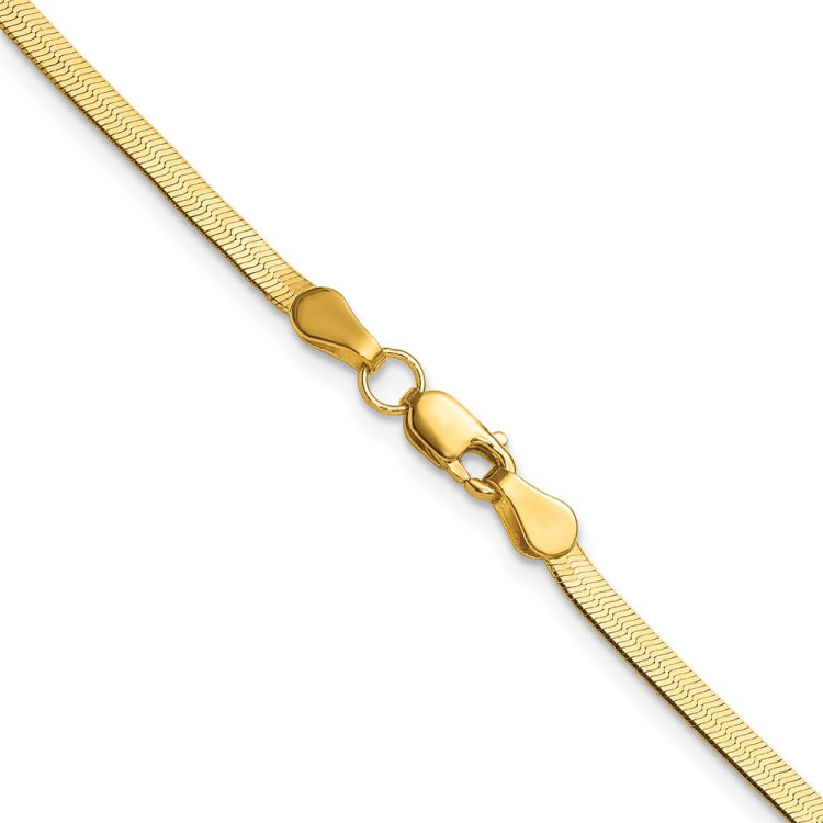 14k 2.5mm Silky Herringbone Chain