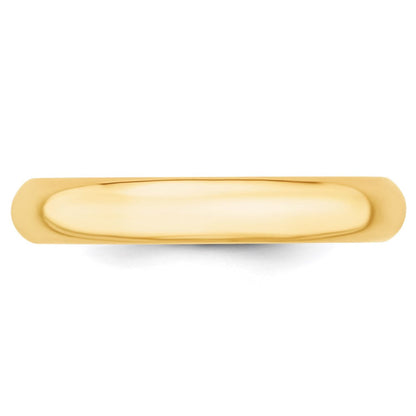 14k Yellow Gold 4mm Standard Weight Comfort Fit Wedding Band Size 8