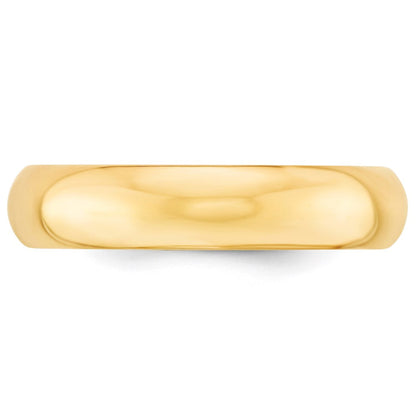 14k Yellow Gold 5mm Standard Weight Comfort Fit Wedding Band Size 9