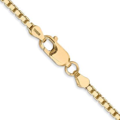 14K 20 inch 2.5mm Box with Lobster Clasp Chain