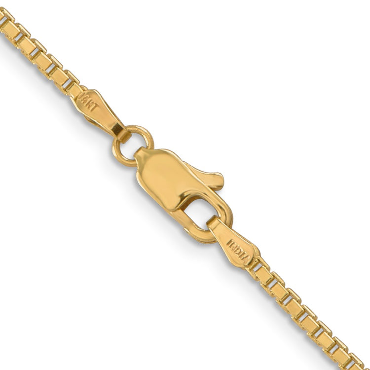 14K 22 inch 1.9mm Box with Lobster Clasp Chain