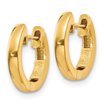 14k Polished 2MM Hinged Hoop Earrings