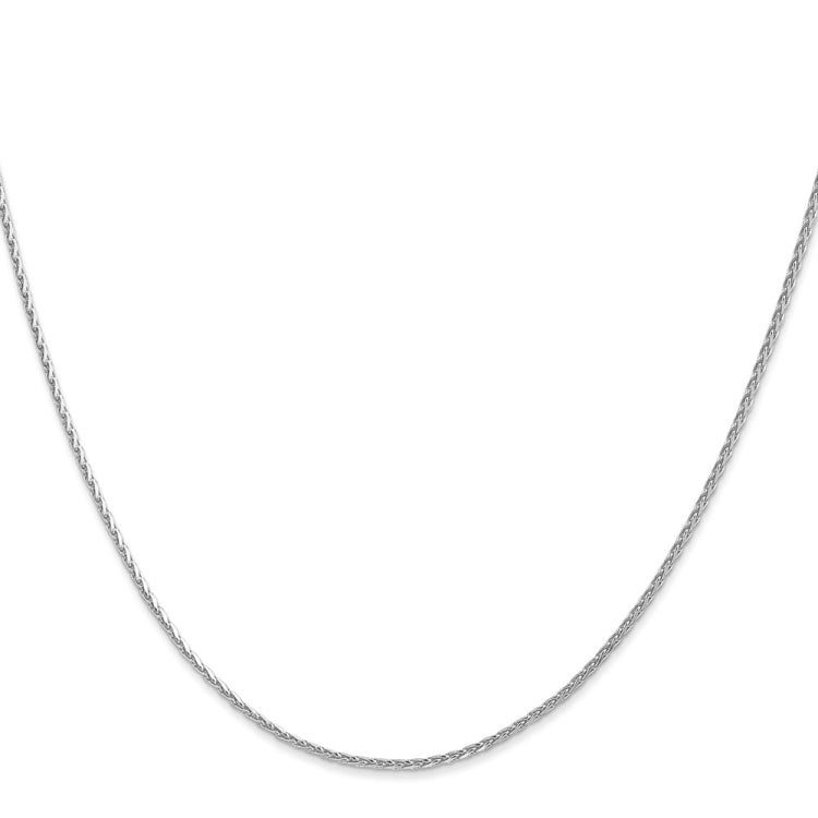 14K White Gold 20 inch 1.5mm Diamond-cut Parisian Wheat with Lobster Clasp Chain